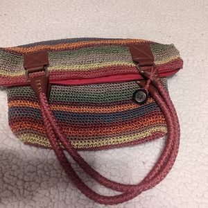 The SAK gypsy striped Cambria crochet tote bag